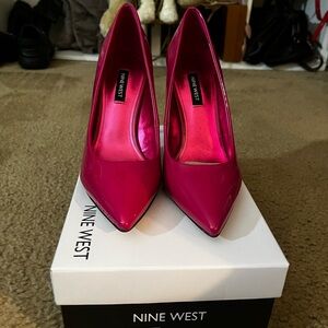 Nine West Fuchsia Patent Leather Pumps